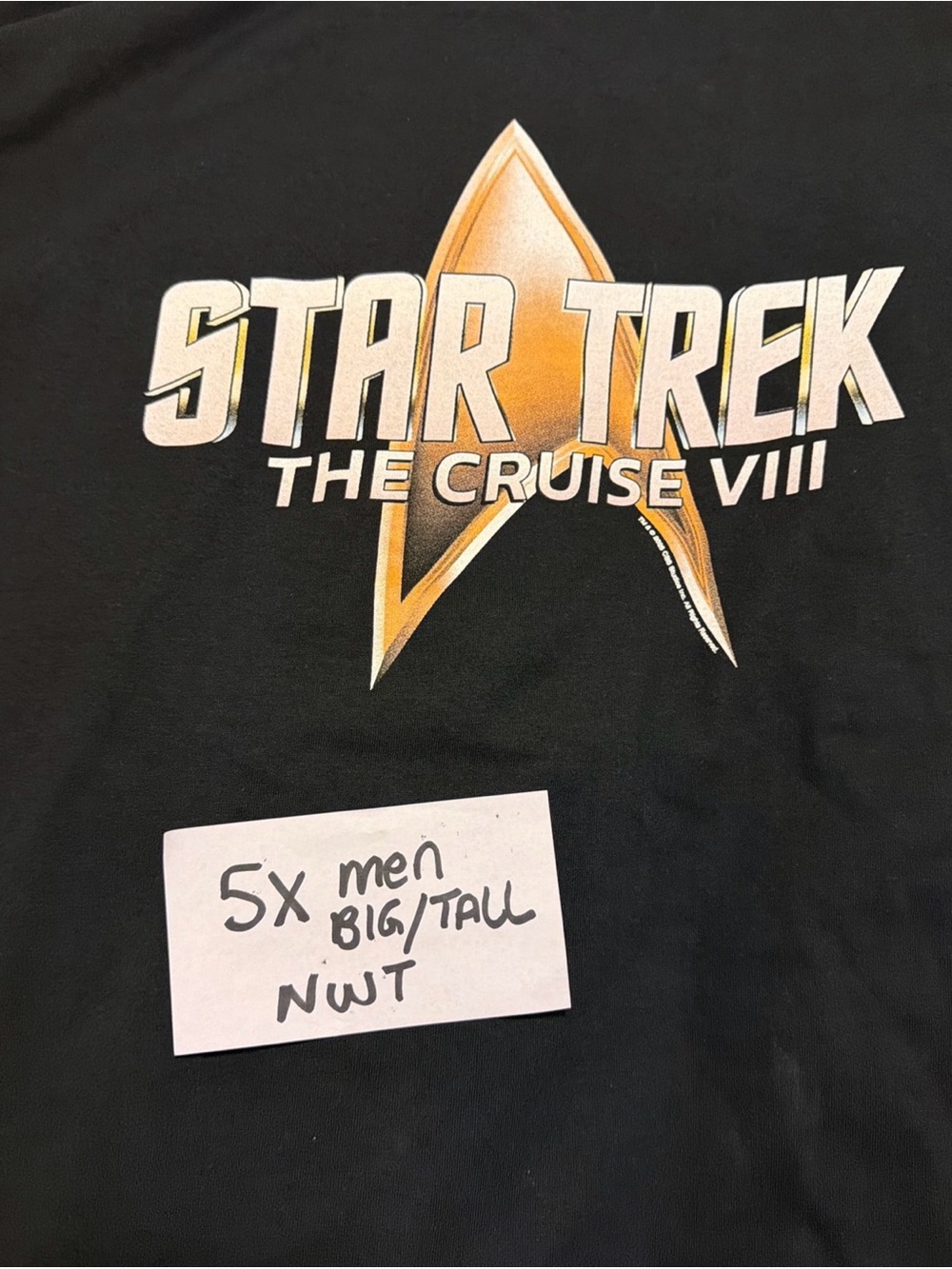 Star Trek The Cruise VIII Black Graphic Tee - Men size 5x